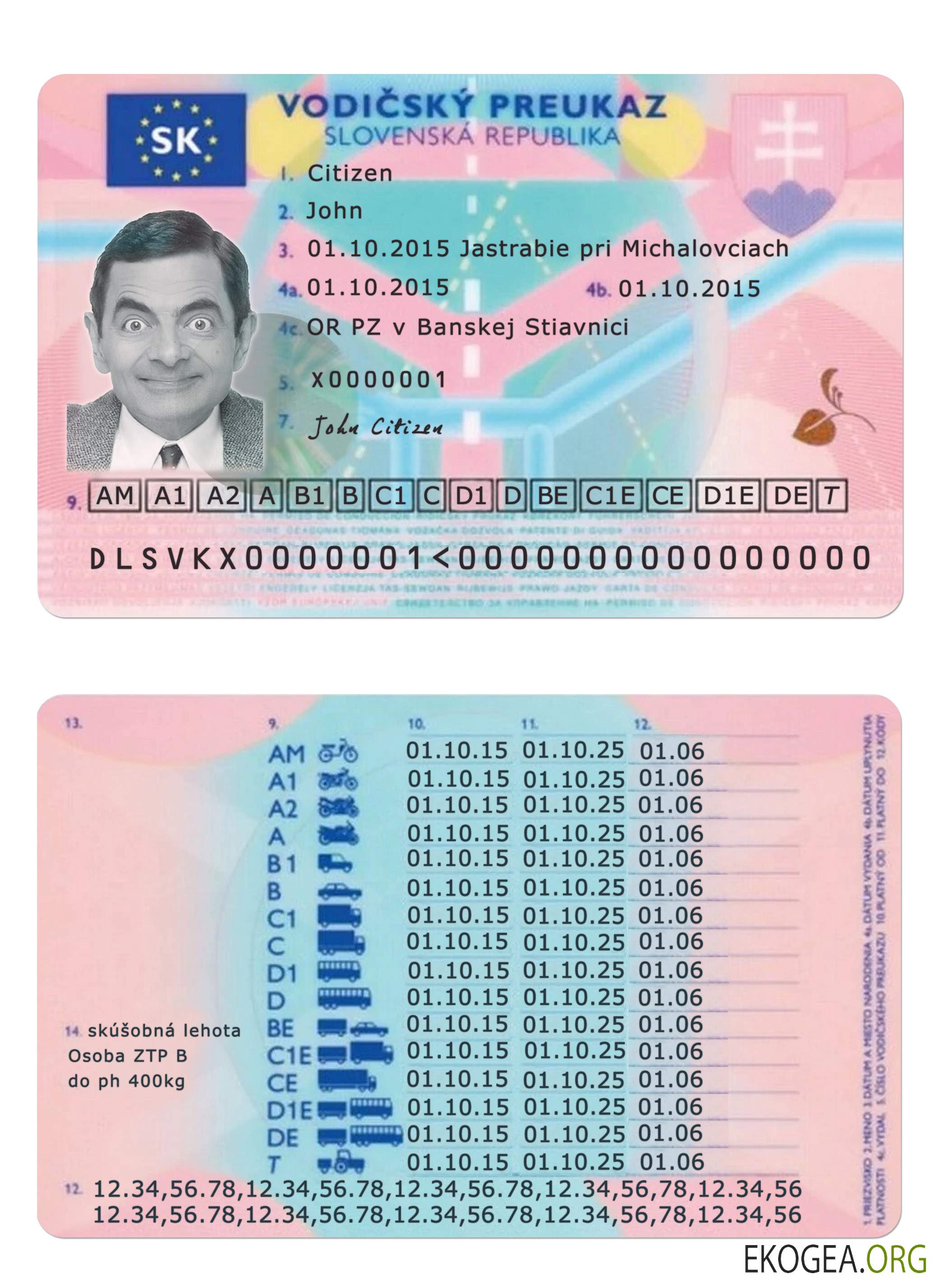 Slovenia driving license version 2